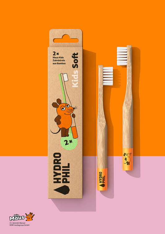 NEW: HYDROPHIL Kids Bamboo Toothbrush - "The Mouse"